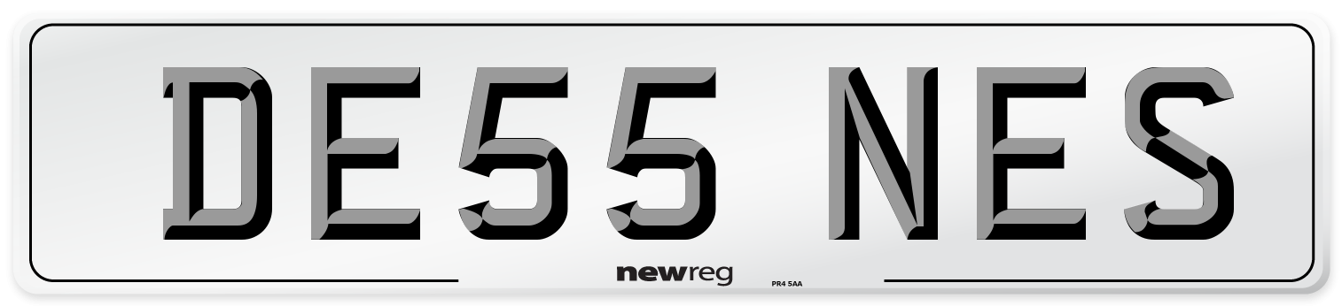 DE55 NES Number Plate from New Reg
